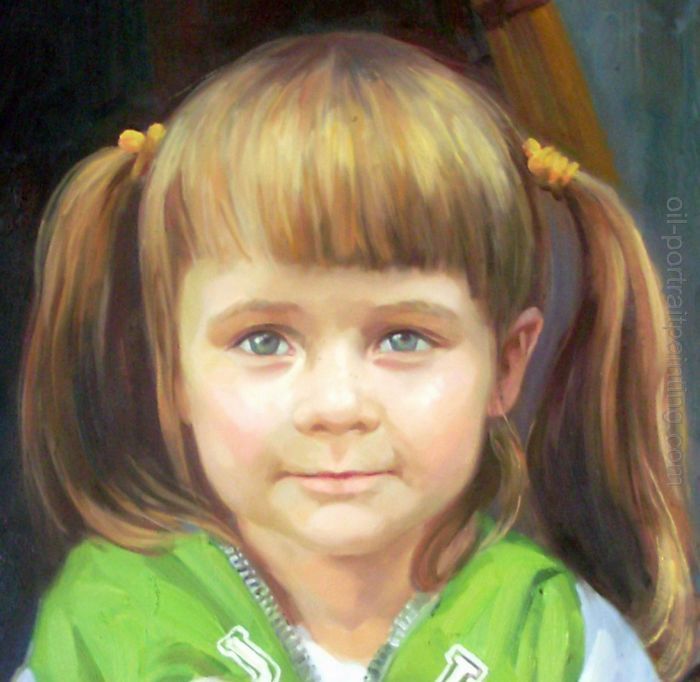 portrait painting - impressionistic style - the pretty girl