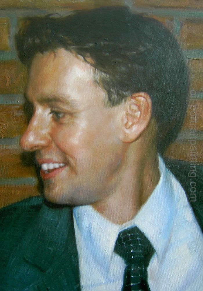 portrait painting- small impressionistic style - the man