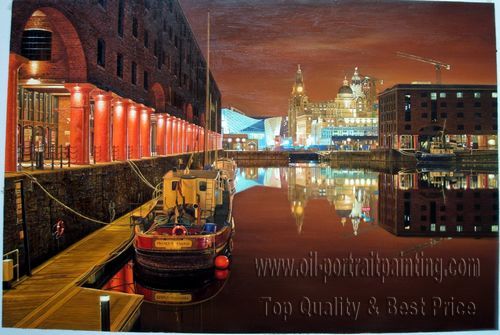 Finished Cityscape Oil Painting Sample two
