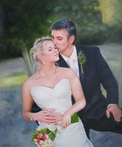 Wedding portrait painting