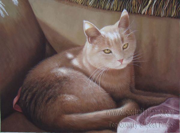 Finished Cat Portrait Painting Sample four