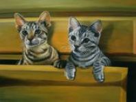 Cat portrait painting