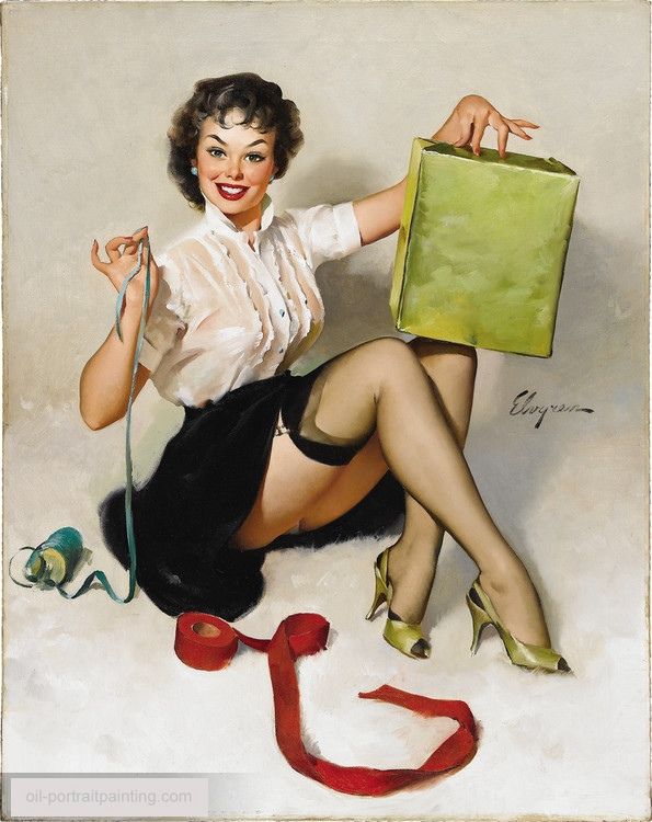 Gil Elvgren Pin-Up painting two