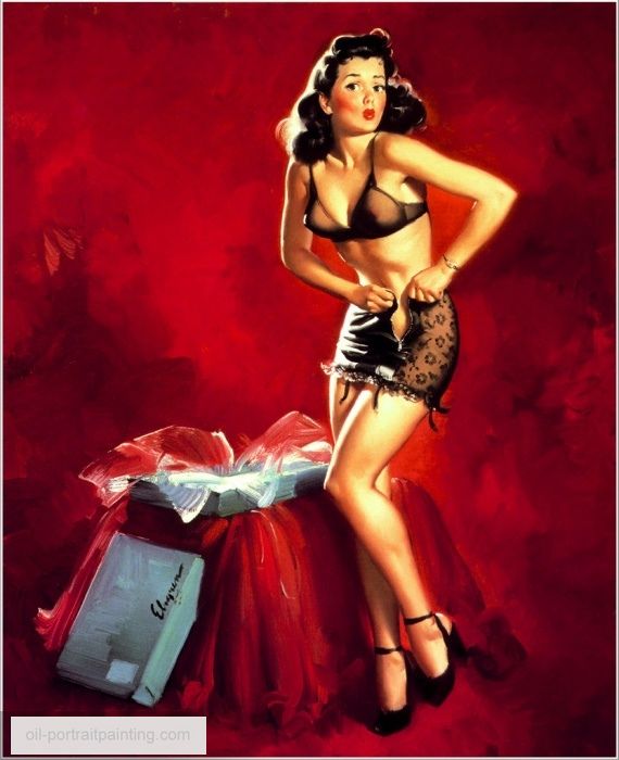 Gil Elvgren Pin-Up painting thirty-one