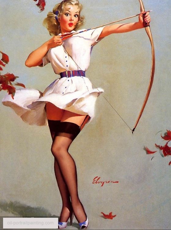 Gil Elvgren Pin-Up painting thirty-five