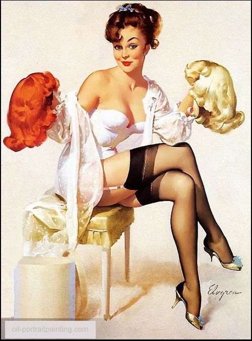Gil Elvgren Pin-Up painting four