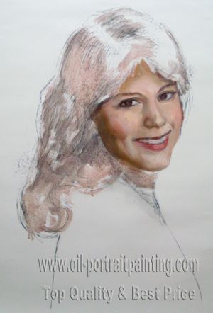 portrait painting process 3 - painted face